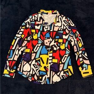 Colorful Geometric Button-Up Shirt